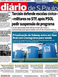Capa do jornal Diário de São Paulo 23/06/2024