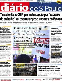 Capa do jornal Diário de São Paulo 24/06/2024