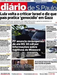 Capa do jornal Diário de São Paulo 25/02/2024