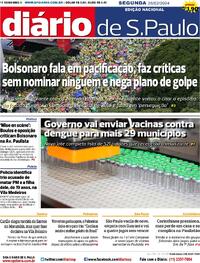Capa do jornal Diário de São Paulo 26/02/2024