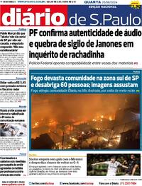 Capa do jornal Diário de São Paulo 26/06/2024