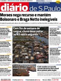 Capa do jornal Diário de São Paulo 27/05/2024