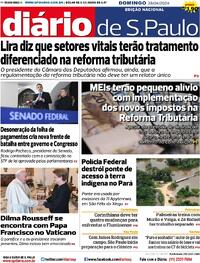 Capa do jornal Diário de São Paulo 28/04/2024
