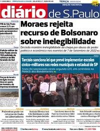 Capa do jornal Diário de São Paulo 28/05/2024