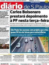 Capa do jornal Diário de São Paulo 30/01/2024
