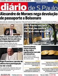 Capa do jornal Diário de São Paulo 30/03/2024