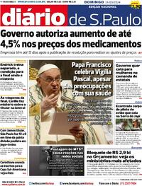 Capa do jornal Diário de São Paulo 31/03/2024