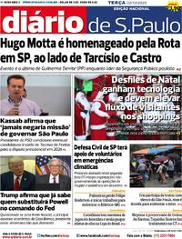 Capa do jornal Diário de São Paulo 02/12/2025