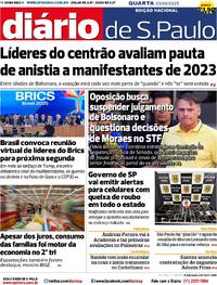 Capa do jornal Diário de São Paulo 03/09/2025