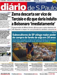 Capa do jornal Diário de São Paulo 03/10/2025