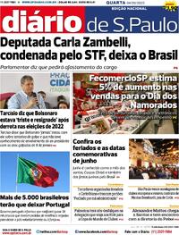 Capa do jornal Diário de São Paulo 04/06/2025