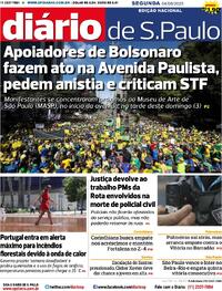 Capa do jornal Diário de São Paulo 04/08/2025