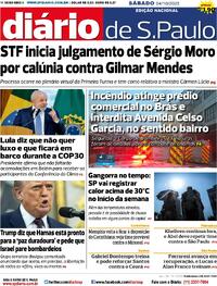 Capa do jornal Diário de São Paulo 04/10/2025