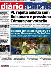 Capa do jornal Diário de São Paulo 05/09/2025