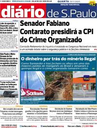 Capa do jornal Diário de São Paulo 05/11/2025