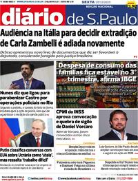 Capa do jornal Diário de São Paulo 05/12/2025