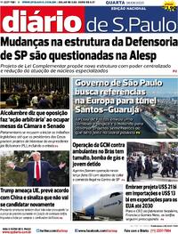 Capa do jornal Diário de São Paulo 06/08/2025