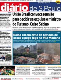Capa do jornal Diário de São Paulo 06/10/2025