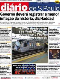 Capa do jornal Diário de São Paulo 06/12/2025