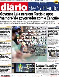 Capa do jornal Diário de São Paulo 07/09/2025