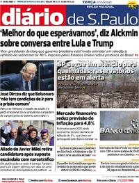 Capa do jornal Diário de São Paulo 07/10/2025
