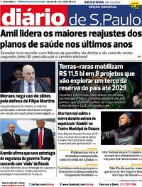 Capa do jornal Diário de São Paulo 08/12/2025