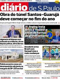 Capa do jornal Diário de São Paulo 09/09/2025