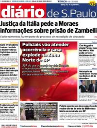 Capa do jornal Diário de São Paulo 09/12/2025