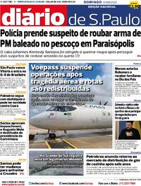 Capa do jornal Diário de São Paulo 10/08/2025