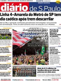 Capa do jornal Diário de São Paulo 10/09/2025