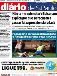 Capa do jornal Diário de São Paulo 11/06/2025