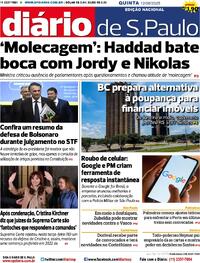 Capa do jornal Diário de São Paulo 12/06/2025