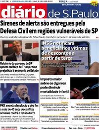 Capa do jornal Diário de São Paulo 13/05/2025