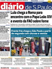 Capa do jornal Diário de São Paulo 13/10/2025