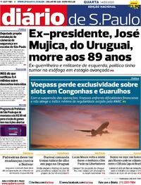 Capa do jornal Diário de São Paulo 14/05/2025
