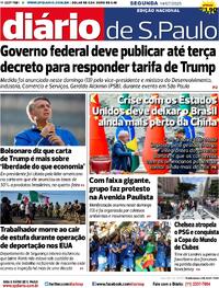 Capa do jornal Diário de São Paulo 14/07/2025