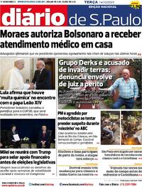 Capa do jornal Diário de São Paulo 14/10/2025
