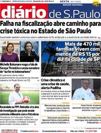 Capa do jornal Diário de São Paulo 14/11/2025