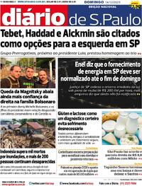 Capa do jornal Diário de São Paulo 14/12/2025
