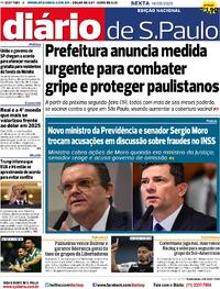 Capa do jornal Diário de São Paulo 16/05/2025