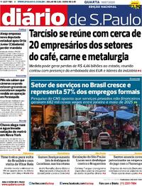 Capa do jornal Diário de São Paulo 16/07/2025