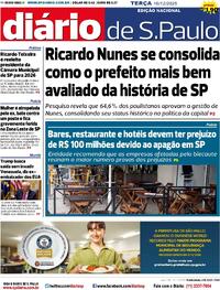 Capa do jornal Diário de São Paulo 16/12/2025