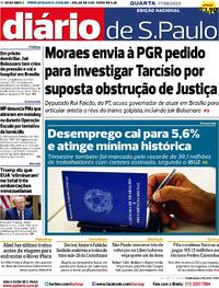 Capa do jornal Diário de São Paulo 17/09/2025