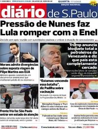 Capa do jornal Diário de São Paulo 17/12/2025