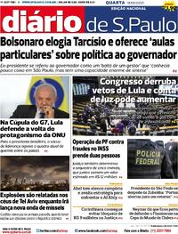 Capa do jornal Diário de São Paulo 18/06/2025