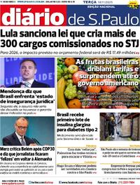 Capa do jornal Diário de São Paulo 18/11/2025