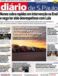 Capa do jornal Diário de São Paulo 18/12/2025