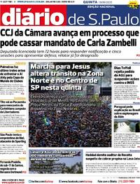 Capa do jornal Diário de São Paulo 19/06/2025