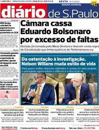 Capa do jornal Diário de São Paulo 19/12/2025