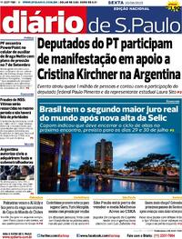 Capa do jornal Diário de São Paulo 20/06/2025